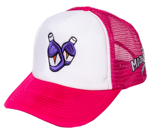 PINK/WHITE TRUCKER HAT