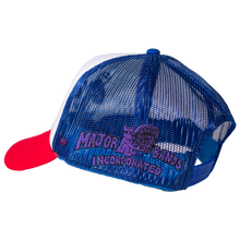 Load image into Gallery viewer, RED, WHITE, BLUE TRUCKER HAT
