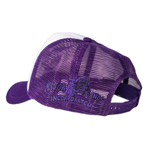 PURPLE/WHITE TRUCKER HAT