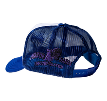 Load image into Gallery viewer, BLUE/WHITE TRUCKER HAT
