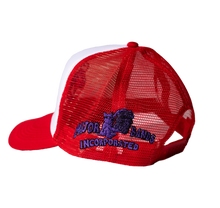 Load image into Gallery viewer, RED/WHITE TRUCKER HAT
