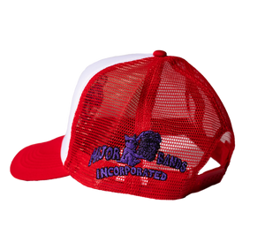 RED/WHITE TRUCKER HAT